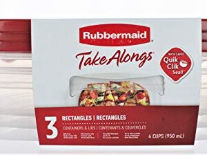 Rubbermaid Take Alongs Rectangle Containers with Lids - 3 CT