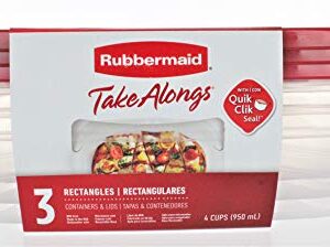 Rubbermaid Take Alongs Rectangle Containers with Lids - 3 CT