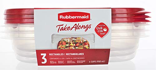 Rubbermaid Take Alongs Rectangle Containers with Lids - 3 CT