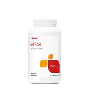 gnc msm 1000 mg | supports joint cartilage | 180 capsules