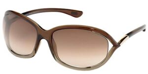 tom ford women’s tf0008 sunglasses, bronze/other