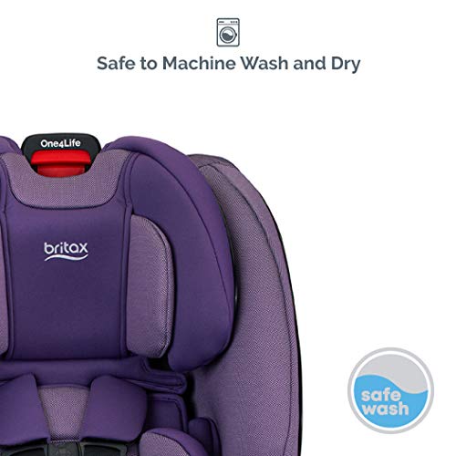 Britax One4Life ClickTight All-in-One Car Seat – 10 Years of Use – Infant, Convertible, Booster – 5 to 120 Pounds - SafeWash Fabric, Plum