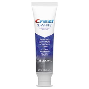 Crest 3D White Charcoal Teeth Whitening Toothpaste, 3.8 oz, Pack of 3