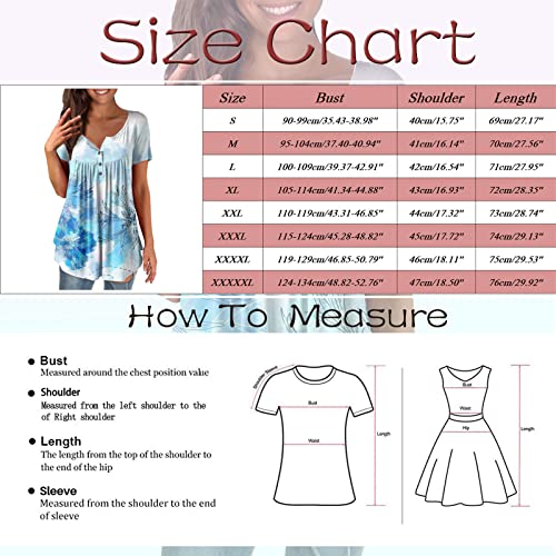 Oversized Workout Shirts for Women,Women V Neck Printed T Shirt Casual Loose Pullover Short Sleeve Tops Blouses with Buttons for Women