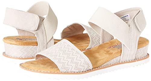 Skechers womens Desert Kiss Sandal, Off White, 8 US