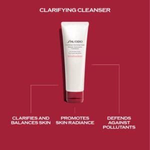 Shiseido Clarifying Cleansing Foam - 125 mL - Cleanses, Balances & Removes Impurities for Smoother, Radiant Complexion - For All Skin Types