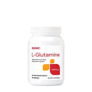 gnc l-glutamine 1000 mg – 100 vegetarian caplets
