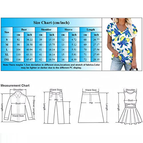 Womens Tops Dressy Casual for A Wedding,Women Fashion V Neck Button Pleated Print Loose Casual T Shirt Top Floral Find Womens Short Sleeve Lapel Half Zip