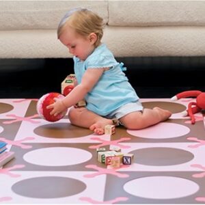 Skip Hop 20 Piece 70"x56" PlaySpot Floor Mat, Pink/Brown (Discontinued by Manufacturer)