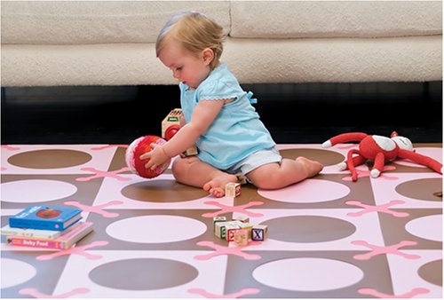 Skip Hop 20 Piece 70"x56" PlaySpot Floor Mat, Pink/Brown (Discontinued by Manufacturer)