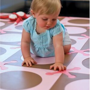 Skip Hop 20 Piece 70"x56" PlaySpot Floor Mat, Pink/Brown (Discontinued by Manufacturer)