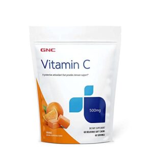 gnc vitamin c soft chews 500mg – orange – 60 soft chews