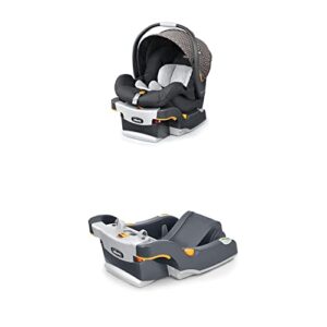 chicco keyfit 30 cleartex infant seat and extra base bundle, calla, grey