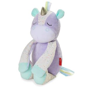 skip hop cry-activated baby soother, unicorn