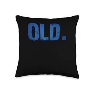 old funny navy blend throw pillow, 16×16, multicolor