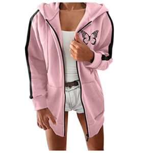 flannel hoodie zip up party sweatshirt for sweatshirt zip up polar fleece hoodies for women pink