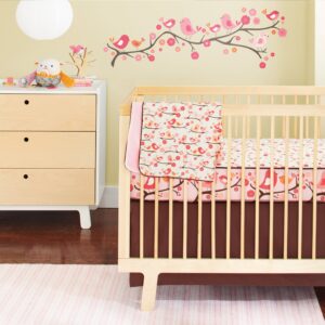 skip hop complete sheet 4 piece crib bedding sets, springtime birdie (discontinued by manufacturer)