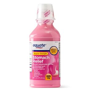 equate – stomach relief, regular strength pink liquid 525 mg, 16 ounce
