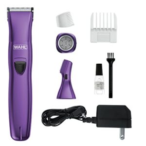 wahl pure confidence rechargeable electric trimmer, shaver, & detailer for smooth shaving & trimming of the face, underarm, eyebrows, & bikini areas – model 9865-100