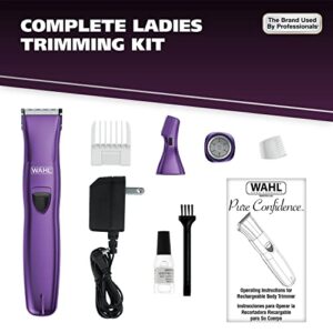 Wahl Pure Confidence Rechargeable Electric Trimmer, Shaver, & Detailer for Smooth Shaving & Trimming of The Face, Underarm, Eyebrows, & Bikini Areas – Model 9865-100