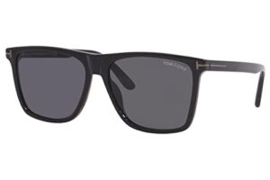 sunglasses tom ford ft 0832 -n fletcher 01a shiny black/smoke lenses