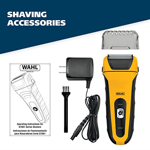 Wahl Lifeproof Lithium Ion Foil Shaver – Waterproof Rechargeable Electric Razor with Precision Trimmer for Men’s Beard Shaving, Trimming, & Grooming with Long Run Time & Quick Charge – Model 7061-100