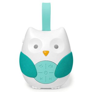 skidaddle portable adorable owl friend baby soother, plays 4 melodies & nature sounds