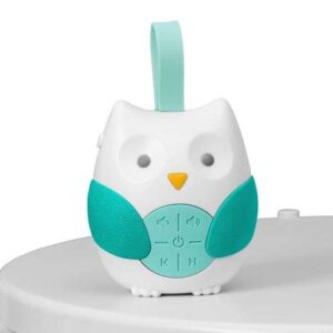 Skidaddle Portable Adorable Owl Friend Baby Soother, Plays 4 Melodies & Nature Sounds