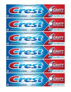 crest toothpaste cavity protection cool mint gel (pack of 6)