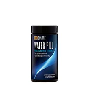 bodydynamix water pill, 120 capsules, helps regulate water balance