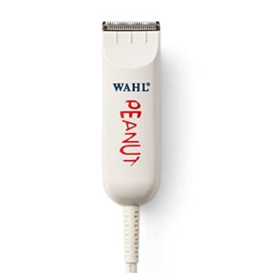 wahl professional classic white peanut hair and beard clipper/trimmer – great for professional barbers and stylists – powerful rotary motor