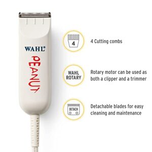 Wahl Professional Classic White Peanut Hair and Beard Clipper/Trimmer - Great for Professional Barbers and Stylists - Powerful Rotary Motor