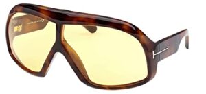 tom ford cassius-02 ft 0965 dark havana/light brown yellow 78/4/125 unisex sunglasses