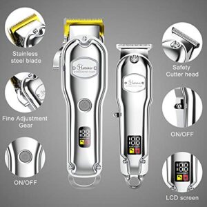 Hatteker Hair Clipper for Men IPX7 Waterproof Cordless Barber Clipper for Hair Cutting Kit with T-Blade Trimmer Beard Trimmer Kids Clipper Professional USB Rechargeable