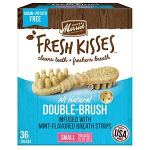 merrick fresh kisses oral care dental dog treats for small dogs 15-25 lbs