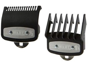 wahl professional- versatile premium cutting guide comb with metal clip #1/2 & #1 1/2 combo set #3354-1100-1000 for all wahl clippers/trimmer