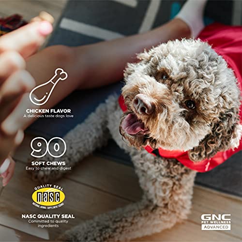 GNC for Pets Advanced Young Pup Bundle - Dog Calming Supplements for Dogs and Multivitamin Supplements for Dogs - 90 Count Soft Chew Dog Supplements, Dog Chew for Calming, Pet Dog Multivitamin