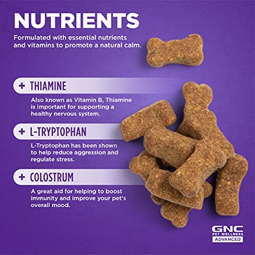 GNC for Pets Advanced Young Pup Bundle - Dog Calming Supplements for Dogs and Multivitamin Supplements for Dogs - 90 Count Soft Chew Dog Supplements, Dog Chew for Calming, Pet Dog Multivitamin