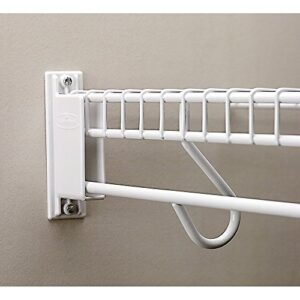 Rubbermaid Direct Mount Non-Adjustable Free Slide Wall Bracket, White (FG3D68LWWHT) Hardware Pack for 12-inch Shelf