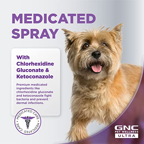 GNC Ultra Medicated Shampoo 16oz | Medicated Relief Pet Shampoo for Dogs | GNC Shampoo for Dogs with Infections & Fungus Irritation Itching, 16 Ounces