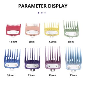 GSKY 8pcs Professional Guide Comb Set for Men's Hair Clippers Replacement, 1.79 X 1.52 Color Accessory Guard Guide Comb is Suitable for Many Men's Hair Clippers