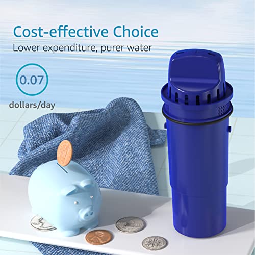 AQUA CREST Replacement for Pur® Pitcher Water Filter, CRF950Z, PPF951K, CR-1100C, PPT700W, CR-6000C, PPT711W, PPT711, PPT710W and More Pur® Pitchers and Dispensers, NSF Certified, AQK-CF10A (6 Packs)