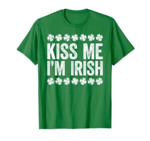 kiss me i’m irish t-shirt st patrick’s day shirt t-shirt