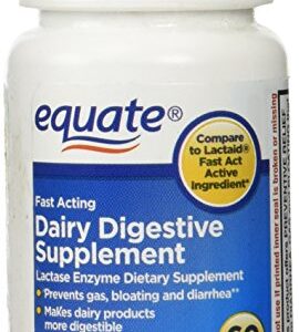 Equate Quick Action Dairy Digestive Supplement, 60ct