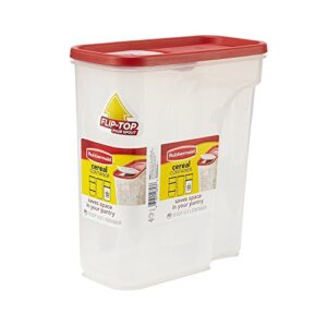 Rubbermaid Flip Top Cereal Keeper, Modular Food Storage Container, 3 Pack, (2) 22-Cup (1) 18-Cup