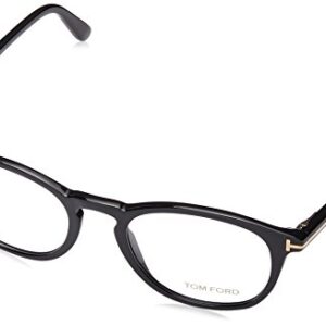 Tom Ford FT5401-0001-51 Black Eyeglasses, Shiny Black, 51-20-145