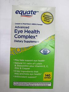 equate advanced eye health complex, 140 softgels (pack of 2)