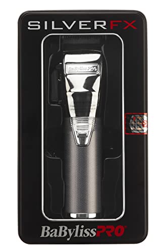 BaBylissPRO Barberology Hair Clipper For Men FX870S SILVERFX Cord/Cordless Professional Hair Clipper