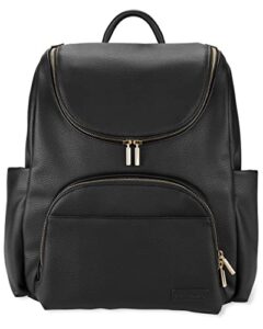 skip hop diaper bag backpack: evermore, multi-function baby travel bag 6 in 1, black