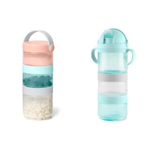 skip hop formula, sip & snack container gift set with formula to food container and sippy cup container tower